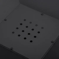 Outsunny Grătar 45 x 45 x 34cm din oțel inoxidabil cu protectie împotriva scânteilor și cârlig pentru grătar pentru grădină, balcon, BBQ camping negru(m-3)