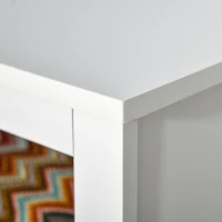 HOMCOM Bufet de Salon cu 3 Sertare Mobilizabile și Rafturi Deschise pentru Cărți Jucării 102x33x61,5 cm Alb(m-5)