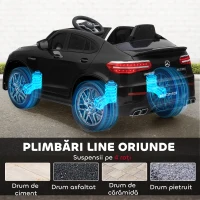 HOMCOM Masina Electrica pentru Copii Mercedes, Negru(m-8)
