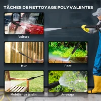 DURHAND Spalator sub presiune putere 150 bari max, debit 510 l/h max, motor 1800W furtun 6m si cablu 5m cu roti albastru(m-5)