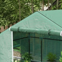 Outsunny Seră de grădină cu 1 ușă, 2 ferestre și 2 rafturi în formă de U pentru Legume Plante Flori Husă PE 140x73x190 cm(m-4)