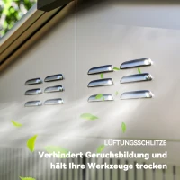 Outsunny Casa pentru unelte de 2,43 ㎡, ușă glisantă blocabilă, rezistent la intemperii, 213 x 131 x 192 cm, Gri(m-4)