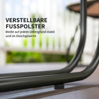 Outsunny Set mobilier de grădină din poliratan, canapea, fotoliu, masă, perne impermeabile, maro, gri închis(m-3)