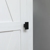 HOMCOM Șifonier de Depozitare bufet bucătărie mobilier de depozitare pentru Baie Economisire Spațiu Stil Clasic cu 3 rafturi reglabile- Înălțime 120 cm în Lemn Alb(m-3)
