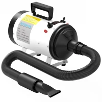 PawHut Uscător de păr pentru câini uscător de profesionist 2200W cu 3 duze diferite zgomot redus 3 temperaturi alb(m-6)