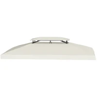 Outsunny Acoperiș de Înlocuire 4x3 m pentru Pergolă Acoperiș de Rezervă pentru Pavilion cu 2 Nivele Respirabil cu 8 Orificii de Drenaj pentru Exterior  Bej(m-5)