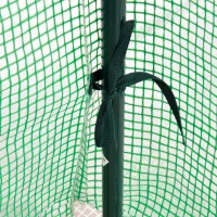 Outsunny Seră de grădină PE, seră de balcon, folie consolidată 140 g/m², structură din oţel, uşă pliabilă cu fermoar, pentru legume plante flori, interior şi exterior, 300 x 100 x 200 cm, verde(m-3)