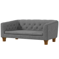 PawHut Canapea pentru câine de talie mică și medie cu pernă moale detașabilă, instalare simplă, 96 x 60 x 42 cm, gri(m-6)