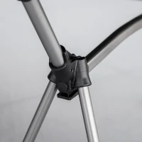 Outsunny Pat pliant de camping, înălțime reglabilă, capacitate 150 kg, 190 x 65 x 38 cm, cu geantă de transport, negru(m-4)