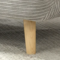 HOMCOM 2 în 1 Fotoliu extensibil Pat pentru oaspeți, cu suport reglabil Cord-Optik 82 cm x 89 cm x 83 cm Gri(m-5)