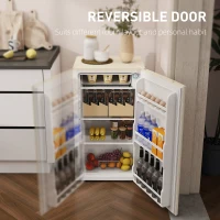 HOMCOM Under Counter Fridge, 91L Small Fridge with Chiller Box, Removable Shelf, Reversible Door, Adjustable Legs, Mini Refrigerator, Beige(m-7)