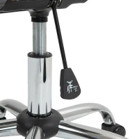 HOMCOM Scaun de birou, fotoliu de birou ergonomic, înălțime reglabilă, șezut și spătar umplute, gri(m-4)