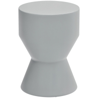 Outsunny Scaun de gradina din ceramica, suport 120kg Ø33 x 45,5 cm rezistent la intemperii, cu design de clepsidra, Gri deschis
