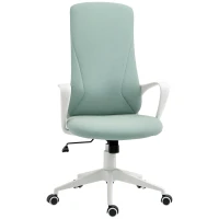 Vinsetto Scaun de birou ergonomic cu brațe și role pivotante - funcție înclinare și înălțime reglabilă - verde(m-1)