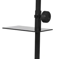 PawHut Suport de lampă termică pentru reptile înălțime și lățime reglabile pentru amfibieni bază din oțel 32 x 9 x 67 cm negru(m-5)