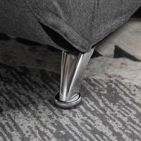 HOMCOM Fotoliu relax salon cu masaj și încălzire, șezlong cu telecomandă și pernă, material din in, gri(m-5)