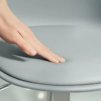 HOMCOM Set de 2 scaune de bar, Scaune de bar, Scaune rotative cu spătar, înălțime ajustabilă, capacitate de încărcare de până la 120 kg, 42 x 38 x 82-104 cm, Gri(m-4)