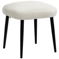 Aosom Taburet, Taburet de șezut, Aspect de Casmir, Taburet de picioare, Crem-Bej(m-1)