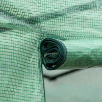 Outsunny Șopron de folie, Seră, umblabil, Fereastră plasă, Cadru metalic, 4x3x2m, Verde(m-3)