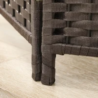HOMCOM 4-părți Separator de cameră pliabil, Paravan de confidențialitate, Perete despărțitor pentru living, dormitor, birou acasă, Maro(m-5)
