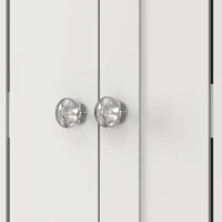 HOMCOM Mobilier WC deasupra toaletei mobilier baie cu dulap cu două uși și suport pentru hârtie 80x19,5x170cm alb(m-5)