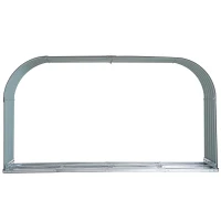 Outsunny Suport de lemne de foc, rezistent la intemperii, din oțel, 212 cm x 46 cm x 112 cm, Gri(m-6)