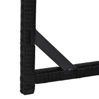 Outsunny Set mobilier de grădină pentru 8 persoane, 9 piese, rășină împletită 4 fire imitație răchită, perne detașabile(m-5)