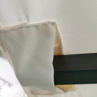 Outsunny Acoperiș de Înlocuire 4x3 m pentru Pergolă Acoperiș de Rezervă pentru Pavilion cu 2 Nivele Respirabil cu 8 Orificii de Drenaj pentru Exterior  Bej(m-4)