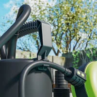 Outsunny Pompa de evacuare a apelor murdare/proaspete debit 9000L/h 400W adancime max. 15m intrerupator de plutire 16x14x27cm verde(m-5)