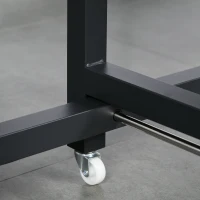 HOMCOM Masă de dining pliabilă, Masă industrială, pliabilă, din metal și lemn, economisitoare de spațiu, Maro(m-4)