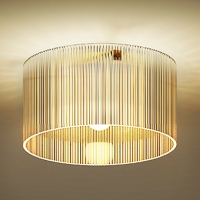 HOMCOM Plafonier LED 40W cu bază E27 modern pentru sufragerie, hol, sufragerie, bucătărie, transparent
