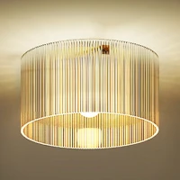 HOMCOM Plafonier LED 40W cu bază E27 modern pentru sufragerie, hol, sufragerie, bucătărie, transparent(m-1)