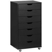 Vinsetto Sertar de birou cu roți, mobilier pentru depozitare de birou cu 7 sertare - organizator pentru documente, format A4 sau scrisori(m-6)