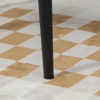 Aosom Taburet, Taburet de șezut, Aspect de Casmir, Taburet de picioare, Crem-Bej(m-5)