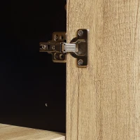 HOMCOM Bufet armoire de cuisine multi-stocare cu dulap și rafturi reglabile din lemn și oțel 75 x 35 x 175 cm(m-5)