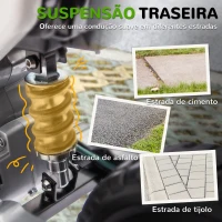 AIYAPLAY Mota Elétrica para Crianças com Bateria 12V Música Velocidade 2,4-5 km/h e Rodas Auxiliares 107x56x70 cm Verde(m-8)
