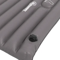 Outsunny Matelas gonflable pentru camping 1 persoană pliabil cu geantă de transport 195 x 70 x 10 cm gri(m-4)