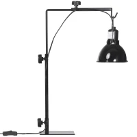 PawHut Suport de lampă termică pentru reptile înălțime și lățime reglabile pentru amfibieni bază din oțel 32 x 9 x 67 cm negru(m-1)