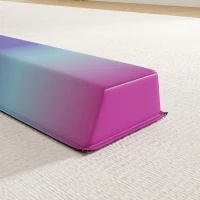 SPORTNOW Poutre de gymnastique pliable fond antidérapant, poignée de transport, 236 x 10/15 x 6,5 cm multicolore(m-8)
