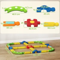 AIYAPLAY Struttura di Equilibrio per Bambini, interattivo e antiscivolo, in Plastica, Multicolore(m-3)