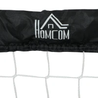 HOMCOM Set de obiective de fotbal, 2 obiective mini pliabile, cadru metalic, inclusiv unelte, 90 x 36 x 60 cm, Negru(m-3)