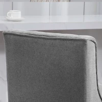 HOMCOM Conjunto de 2 Bancos de Bar com Encosto Giratórios 180° Bancos Altos de Cozinha com Apoio para Pés  45,7x57,2x101 cm Cinzento(m-9)