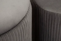 Mauro Ferretti  Banca Cu Depozitare Și Taburet Shopy Gri Set 3 Bucăți Cm 80X37X42-29X33(m-3)