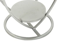 Mauro Ferretti Măsuță Inimă Argintie, Diametru 40 Cm, Înălțime 45,5 Cm(m-5)