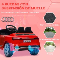 AIYAPLAY Mașinuță Electrică pentru Copii Audi Q8 Etron Sportback cu Baterie 12V Telecomandă Faruri Claxon și Muzică Roșu(m-4)