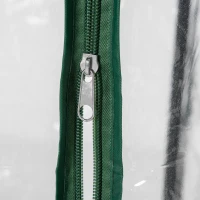 Outsunny Seră de grădină, seră de balcon, pânză consolidată din PVC, structură din oțel, ușă rulabilă cu fermoar, pentru legume, plante, flori în toate anotimpurile, interior și exterior, 100 x 50 x 150 cm alb(m-5)