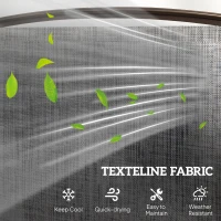 Outsunny Metaal tuinbank schommelstoel tuinstoel 2-zits met tafel schommel bruin(m-5)