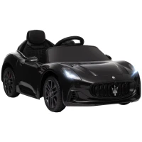 AIYAPLAY Carro Elétrico Infantil Licenciado Maserati 12V com Controle Remoto de 3 a 5 Anos Preto(m-1)