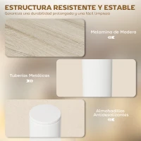 HOMCOM Estantería de Cocina de 3 Niveles con 3 Baldas Giratorias Marco de Metal y Diseño Escalonado para Comedor Salón Natural(m-6)