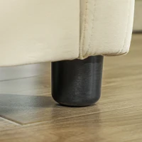 HOMCOM Cadru de pat canapea extensibilă 2 în 1, canapea 2 locuri și pat dublu, compatibilă cu două saltele de 90 x 190 cm(m-5)